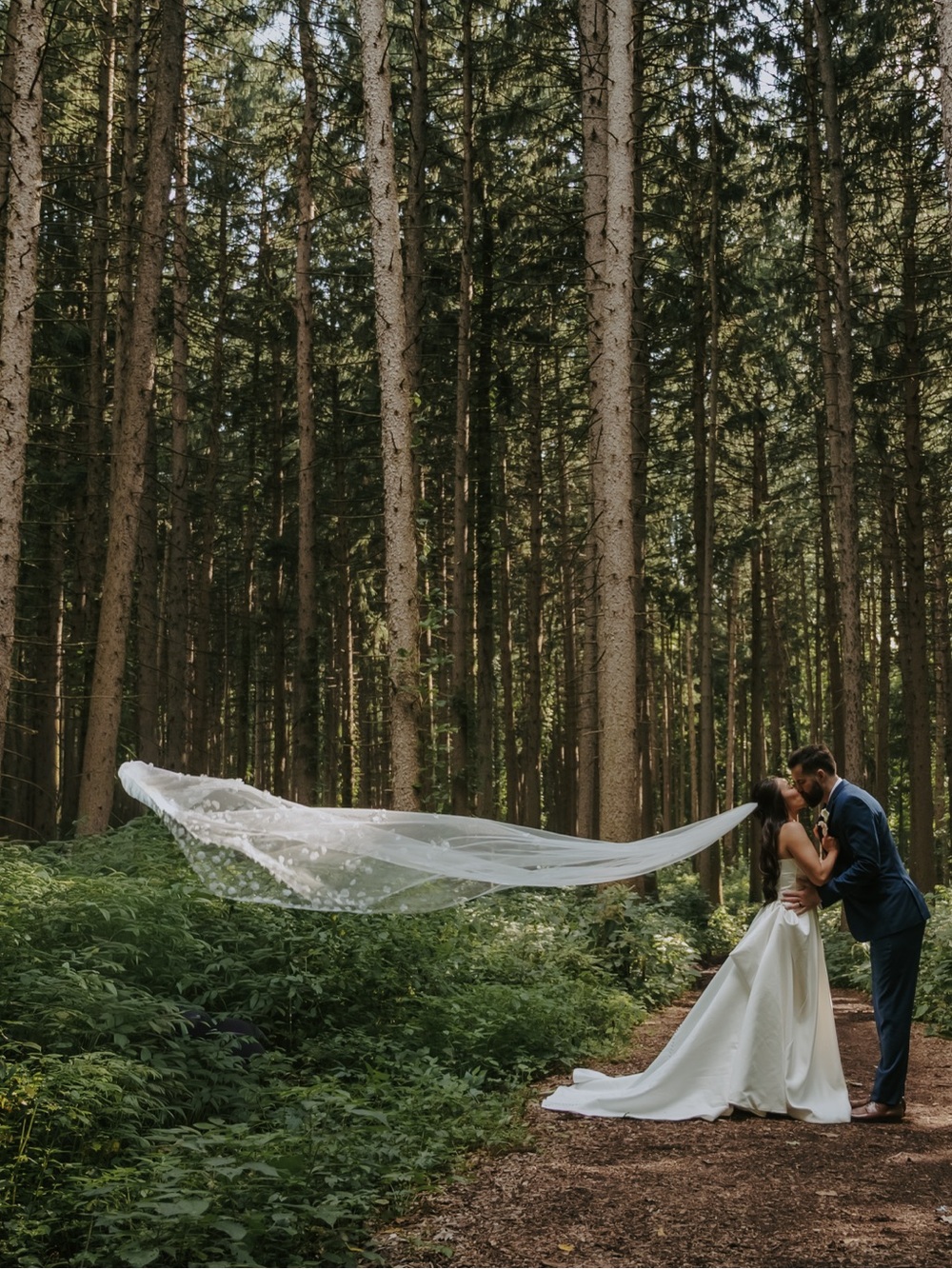 3D Floral Cathedral Veil